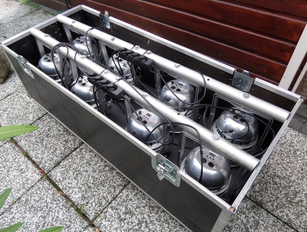 24 stuks ADJ LED PAR 64 PRO 1/4W polished, Muziek en Instrumenten, Ophalen, Gebruikt, Licht, Geluidgestuurd