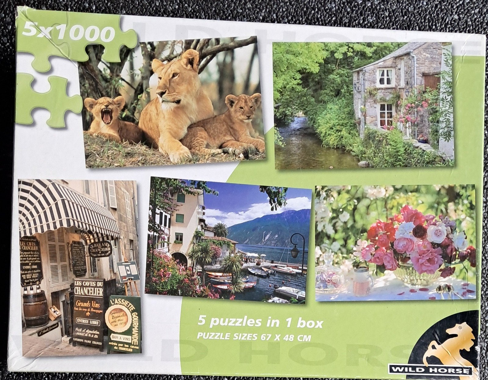 5x1000 stukjes wild horse puzzel, Ophalen of Verzenden, 500 t/m 1500 stukjes, Zo goed als nieuw, Legpuzzel