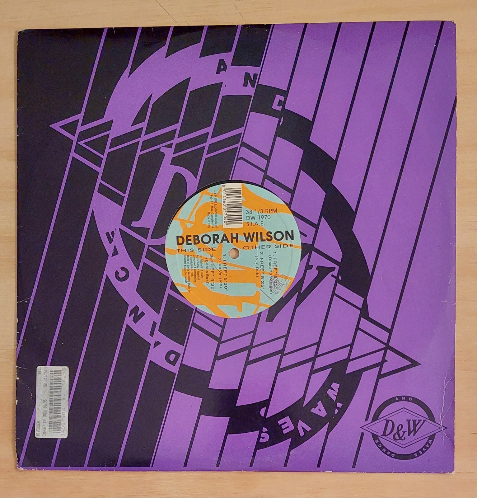 Deborah Wilson - Free (12 inch vinyl single), Ophalen of Verzenden, Gebruikt, 12 inch, Dance