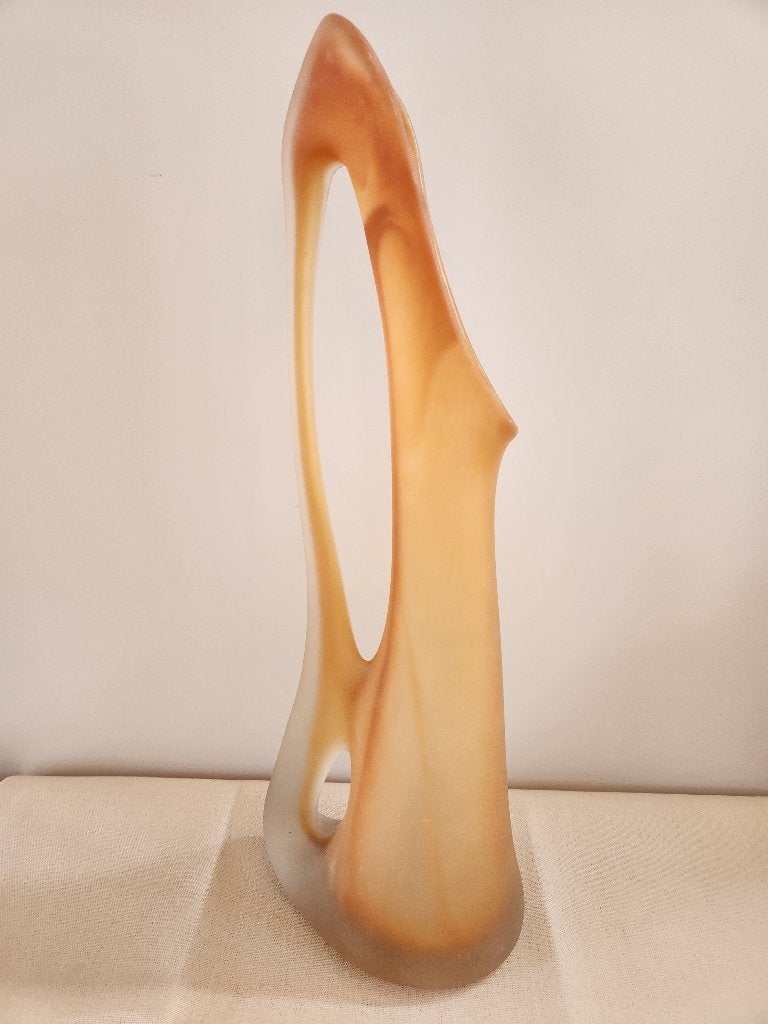 Glazen Design vaas - Oranje, Ophalen