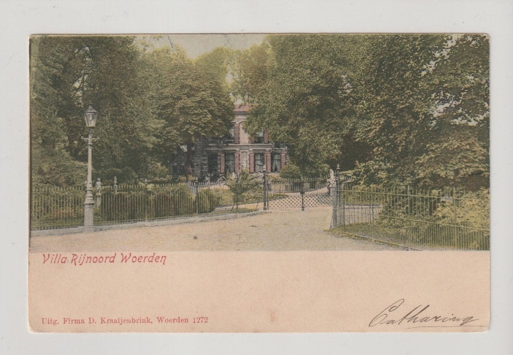 Woerden - Villa Rijnoord 1902 * Oostdam * Kraaijenbrink, Ophalen of Verzenden, Voor 1920, Gelopen, Utrecht