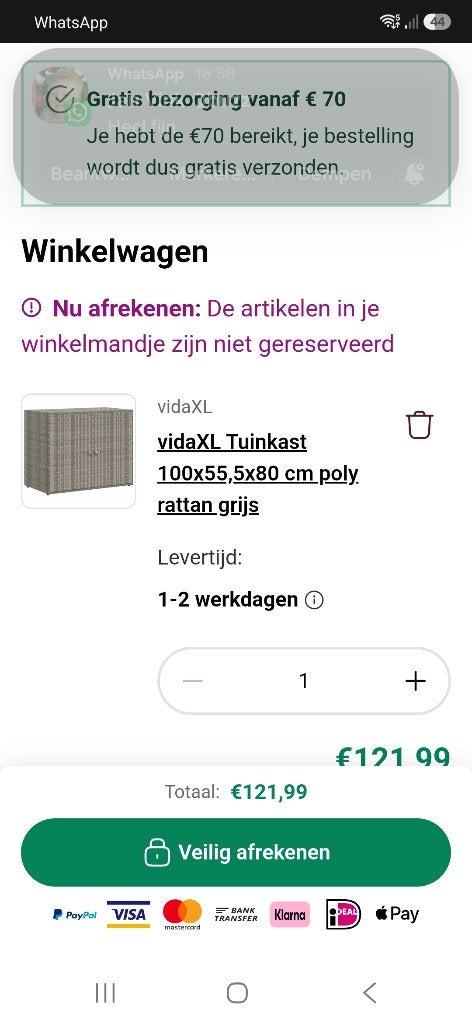Tuinbox wicker grijs, nieuw in doos, Tuin en Terras, Tuinmeubel-accessoires, Ophalen, Nieuw
