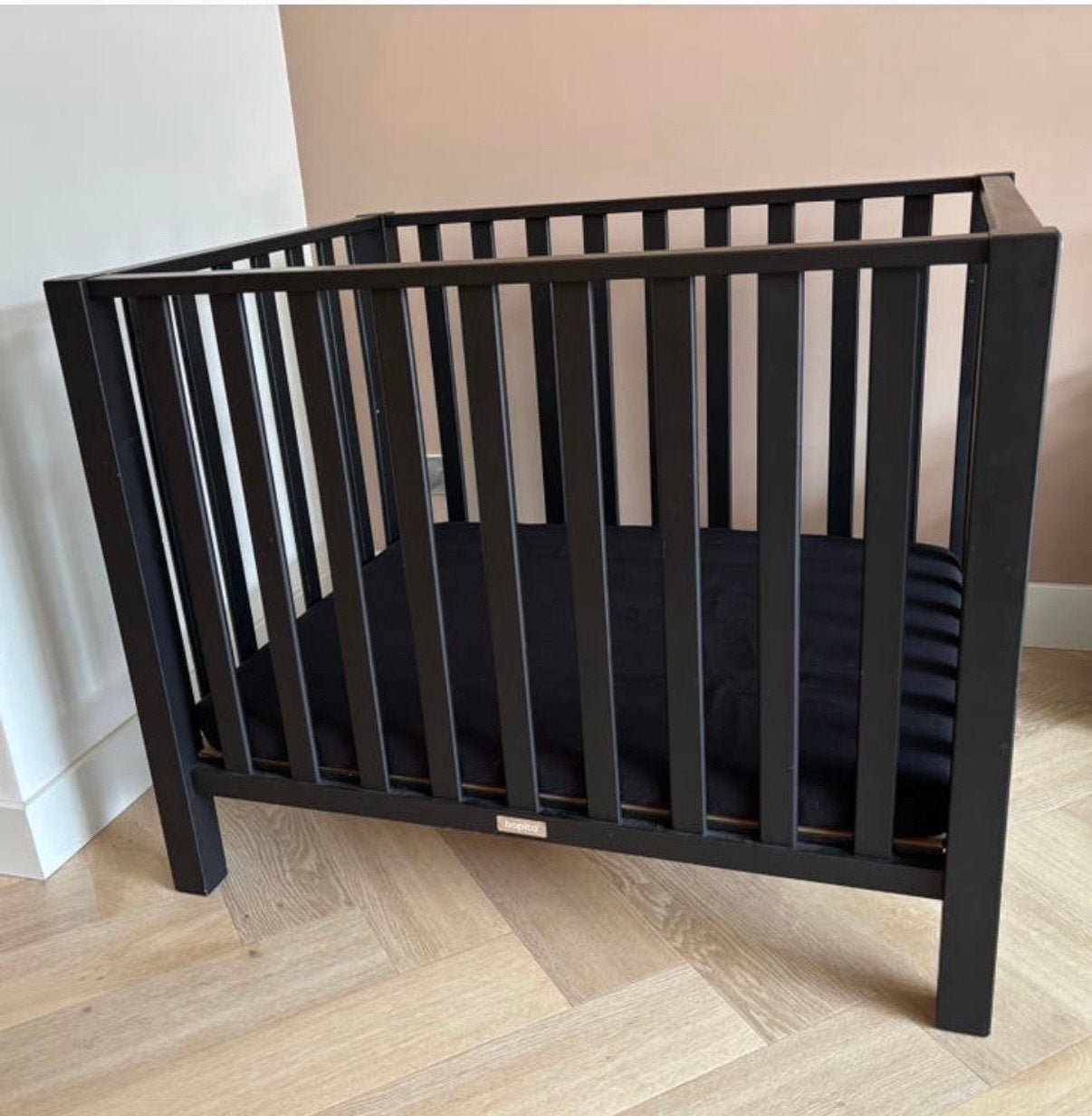 Bopita Box Zwart, Kinderen en Baby's, Boxen, Ophalen, Zo goed als nieuw, Vierkant, Boxkleed