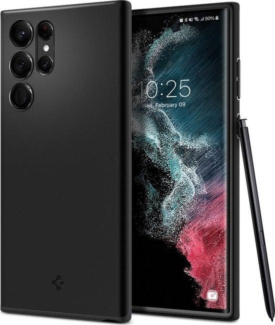 Spigen Thin Fit Galaxy S22 Ultra 5G Zwart (Hoesje)*nieuw*, Nieuw, Spigen 1, Ophalen of Verzenden, Spigen