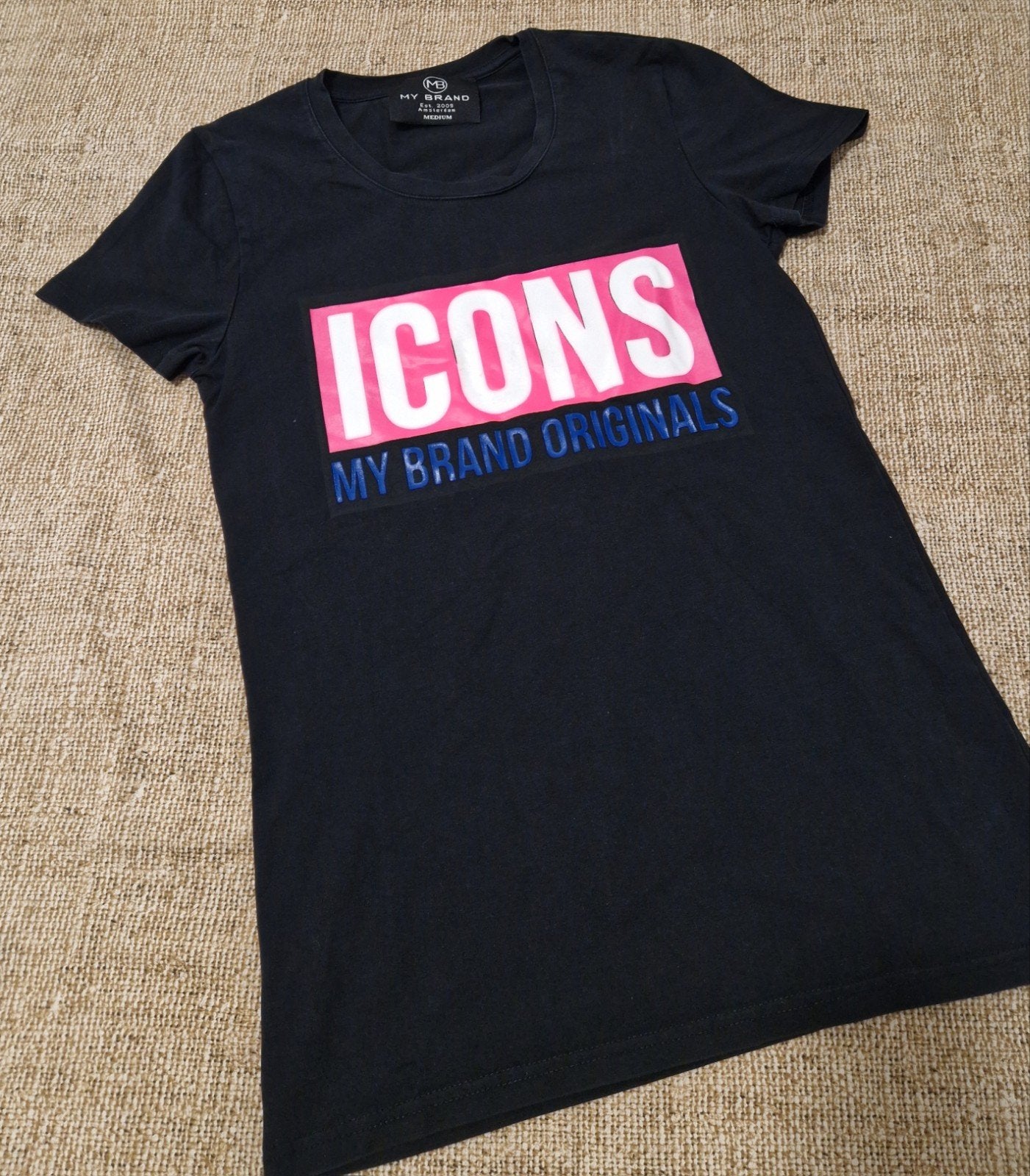 Original My Brand T-shirt "ICONS" - Zwart - Maat M (Nieuw), Maat 38/40 (M), Zwart, Nieuw, Ophalen of Verzenden