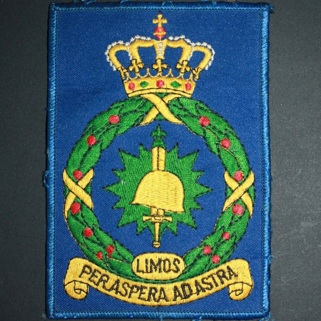 Embleem LIMOS Nijmegen KLU RNLAF opleiding #1, Verzamelen, Verzenden, Luchtmacht, Nederland, Embleem of Badge