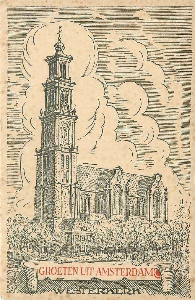 304-271-043 Amsterdam Westerkerk, Verzenden, Voor 1920, Noord-Holland