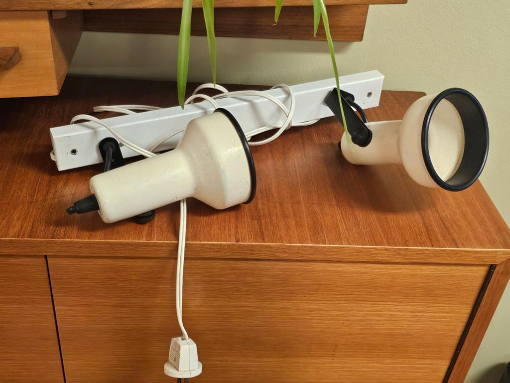 Vintage spotjes - Plafond- of wandlamp, Huis en Inrichting, Lampen | Spots, Gebruikt, Metaal of Aluminium, Plafondspot of Wandspot