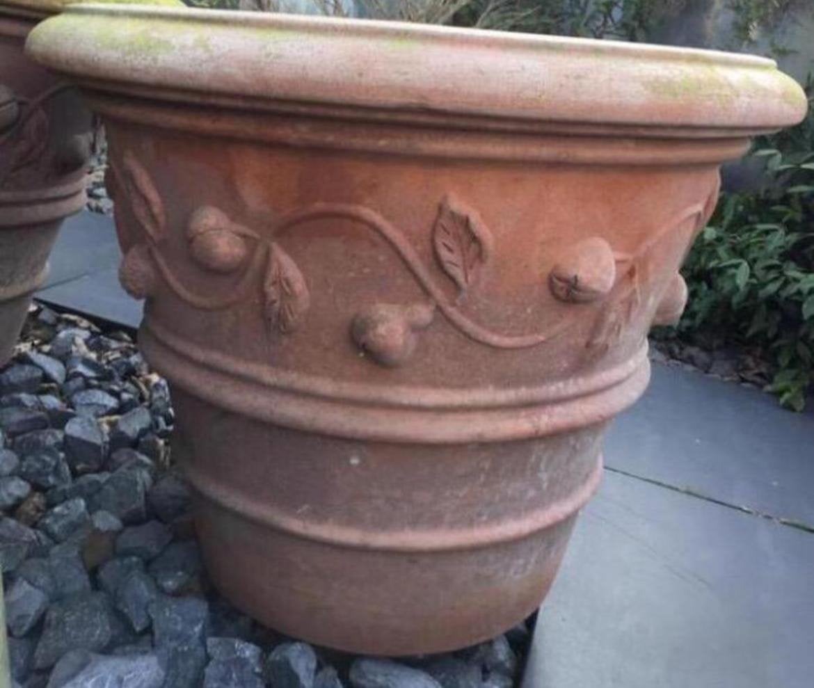 Grote Toscaanse terracotta pot 72cm Coto Archeo Impruneta, Gebruikt, 40 cm of meer, Rond, Ophalen of Verzenden