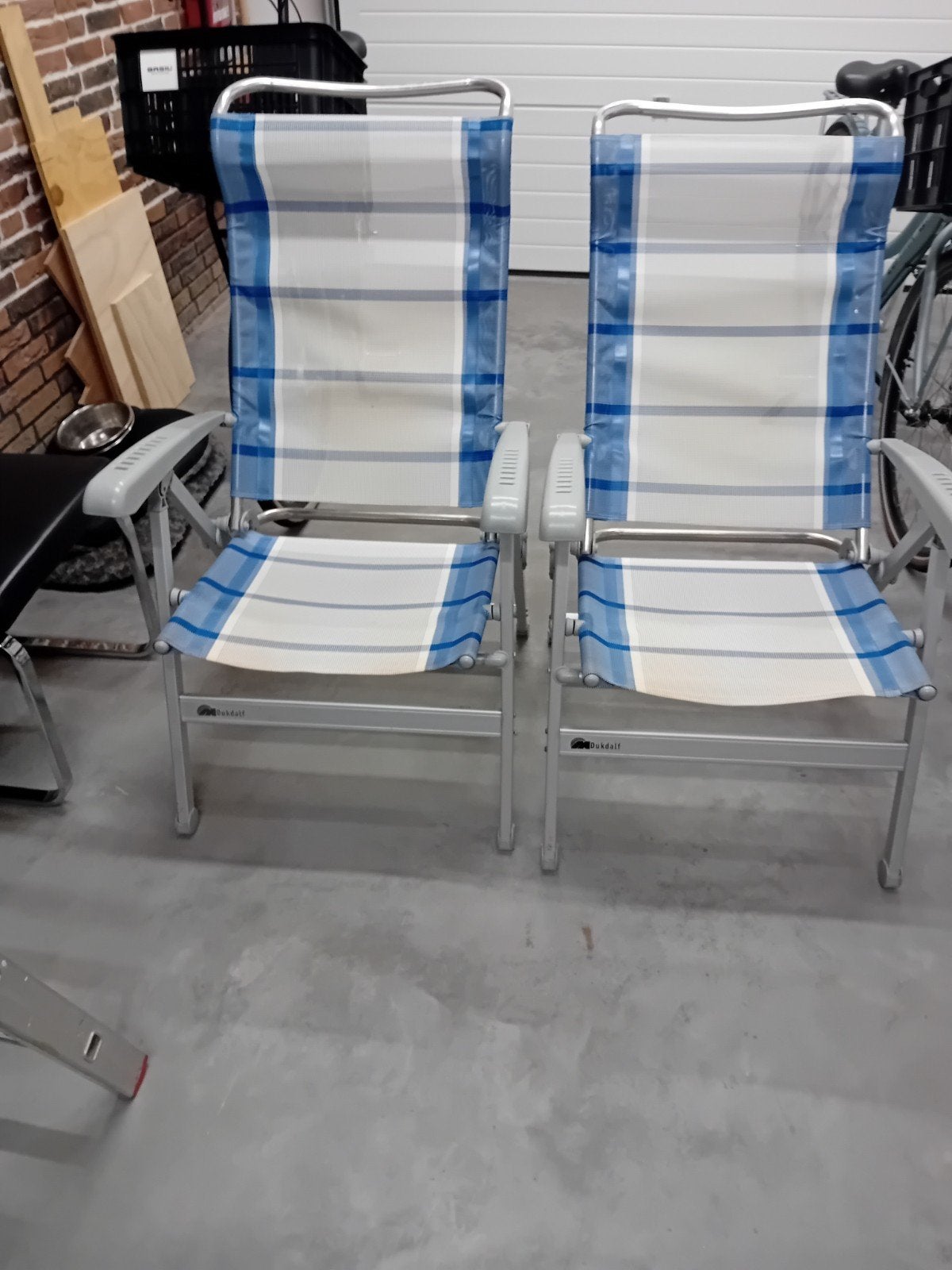 2x Dukdalf standenstoel - inklapbaar, Caravans en Kamperen, Ophalen, Gebruikt, Campingstoel