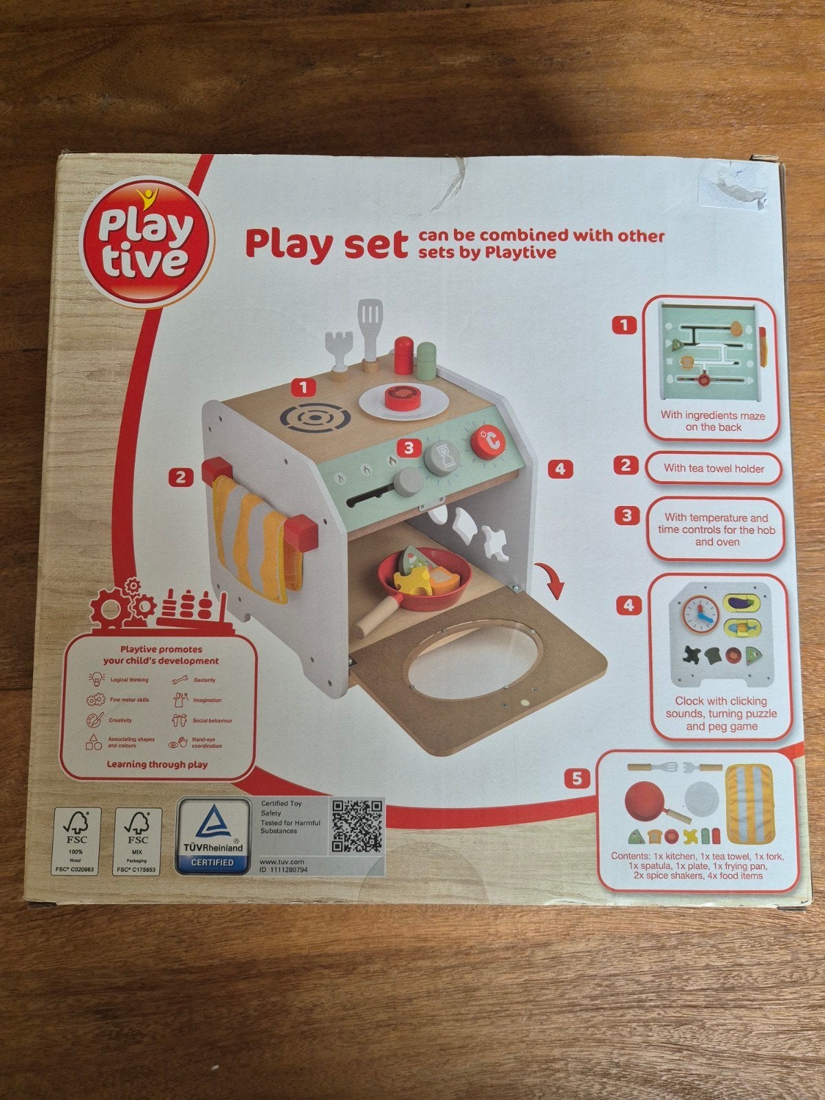 Houten Speelkeuken Playtive - Nieuw in Doos, Kinderen en Baby's, Speelgoed | Speelkeukens, Ophalen of Verzenden, Nieuw, Hout, Speelkeuken