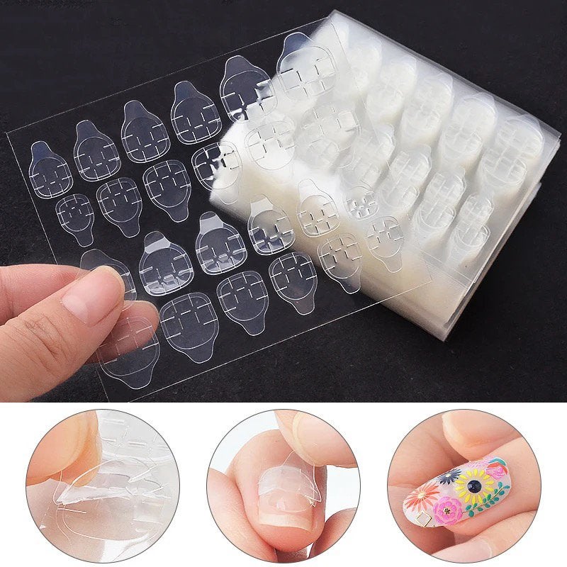 2 vellen x dubbelzijdige Nagelstickers., Sieraden, Tassen en Uiterlijk, Uiterlijk | Cosmetica en Make-up, Ogen, Blauw, ., Nieuw