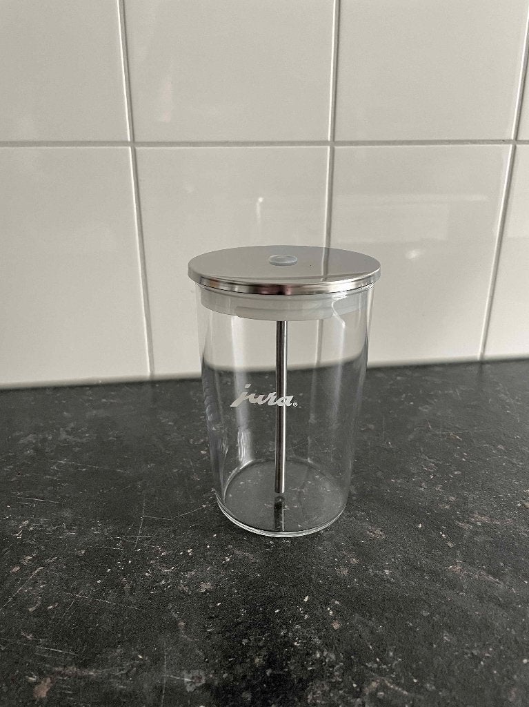 Jura glazen melkhouder, Ophalen, Zo goed als nieuw, Jura, Melkaccessoire
