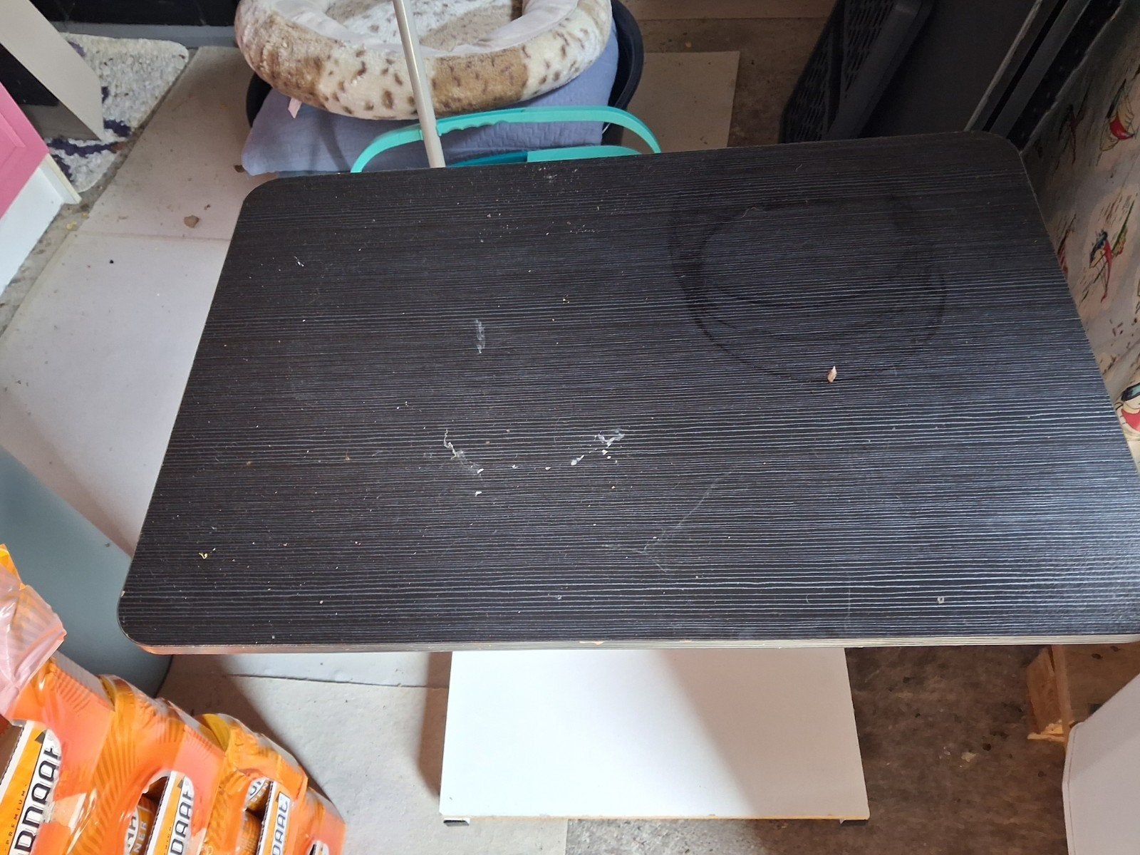 Bedtafeltje, Ophalen, Gebruikt, Rechthoekig, Hout