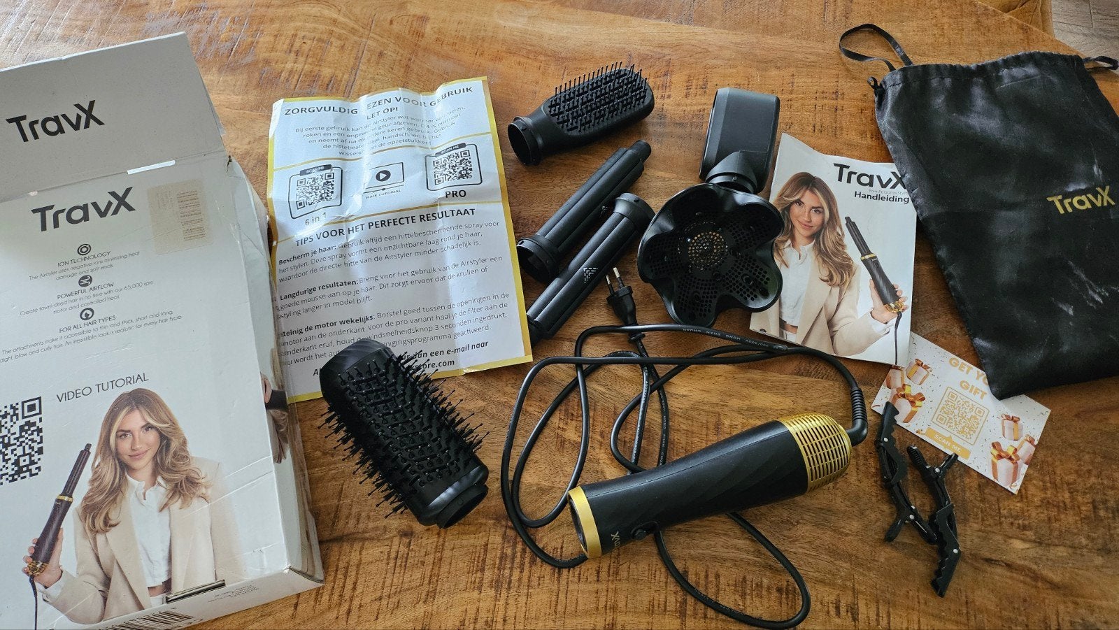 TravX Hairstyler - Complete set voor perfect haar, Witgoed en Apparatuur, Persoonlijke-verzorgingsapparatuur, Ophalen of Verzenden