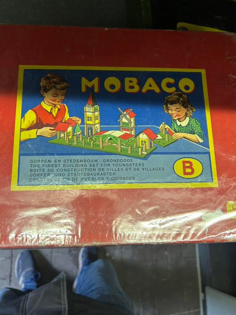 Mobaco bouwdoos vintage jaren 50, Antiek en Kunst, Antiek | Speelgoed, Ophalen of Verzenden
