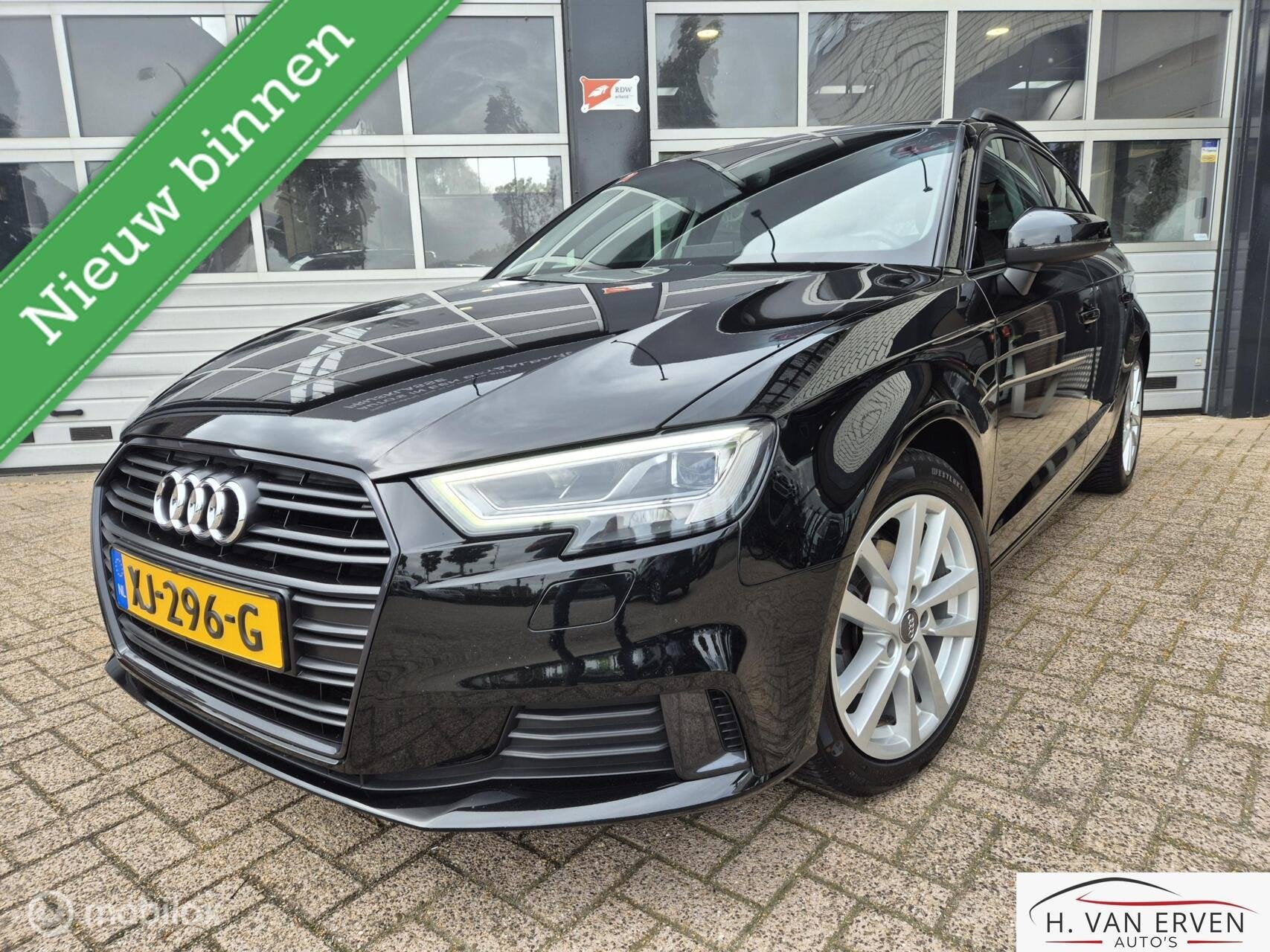 Audi A3 Sportback 1.0 Sport NAVI SPORTSTOELEN PDC NAP, Auto's, Voorwielaandrijving, Euro 6, Zwart, Bedrijf