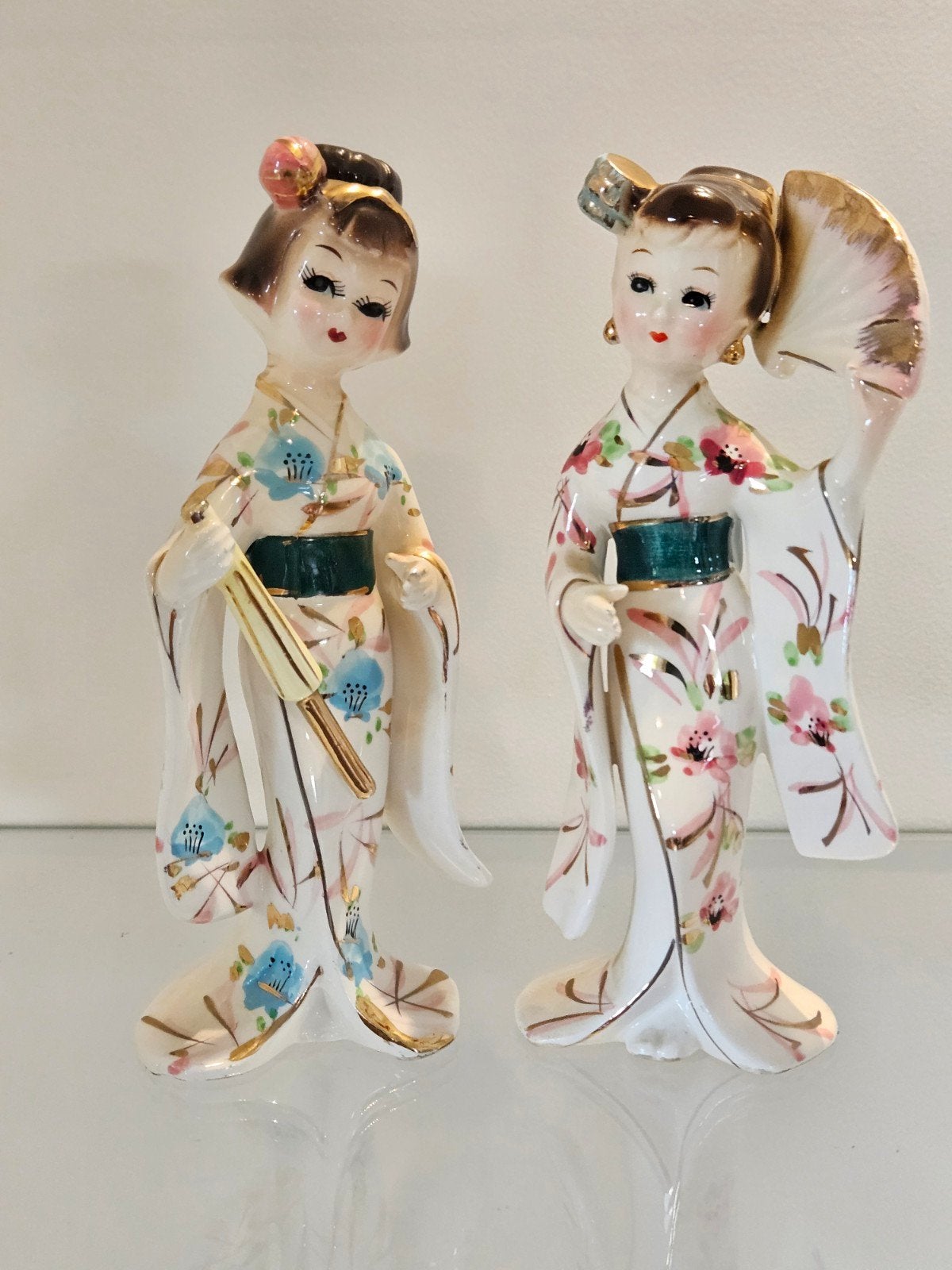 Vintage Japanse Geisha Beeldjes - Set van 2, Verzamelen, Ophalen of Verzenden