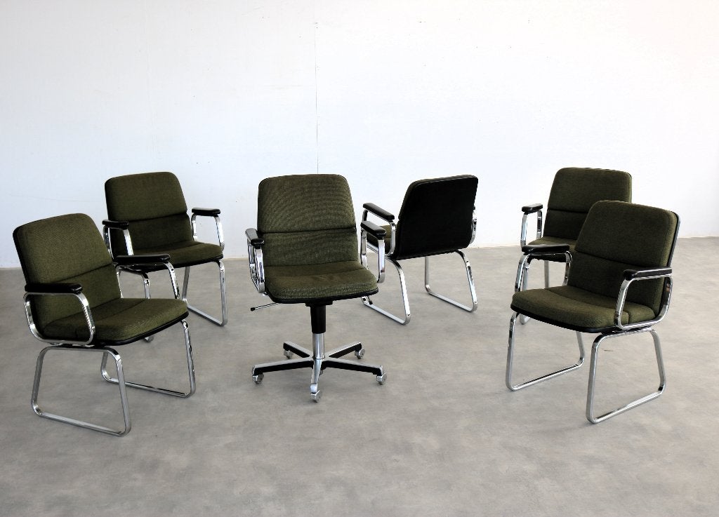 vintage vergaderstoelen | stoelen | set van 6 | jaren 60, Gebruikt, ., Overige materialen, Ophalen of Verzenden