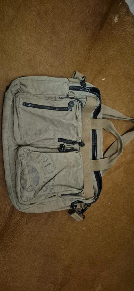 Kipling Schoudertas/Laptoptas - Beige/Bruin, Ophalen of Verzenden, Gebruikt, Beige, Kipling