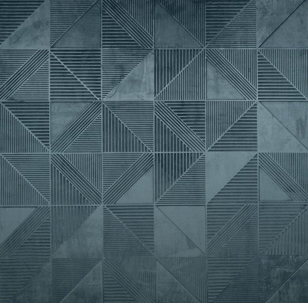 Arte Velveteen Tetra 87013 Behang, Blauw, Arte, Geometrisch, Modern