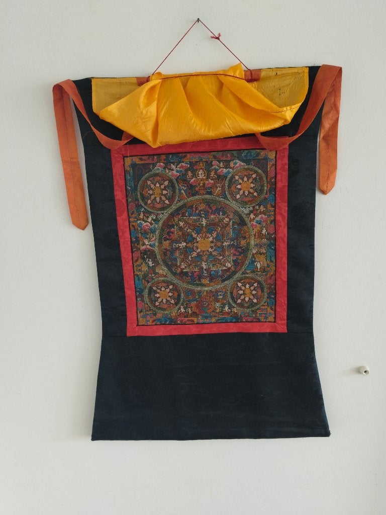 Chinees Boeddha Mandala tanka tibetaans, Ophalen of Verzenden, Geschilderd