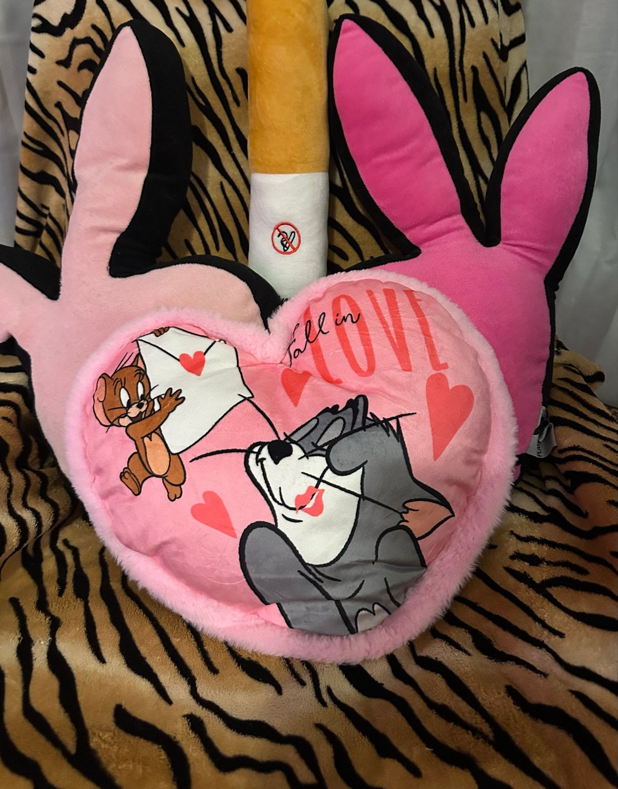 TOM & JERRY - Sierkussen | Cartoon | Retro | Hart | Y2K, Overige merken, Gebruikt, Met print, Ophalen of Verzenden