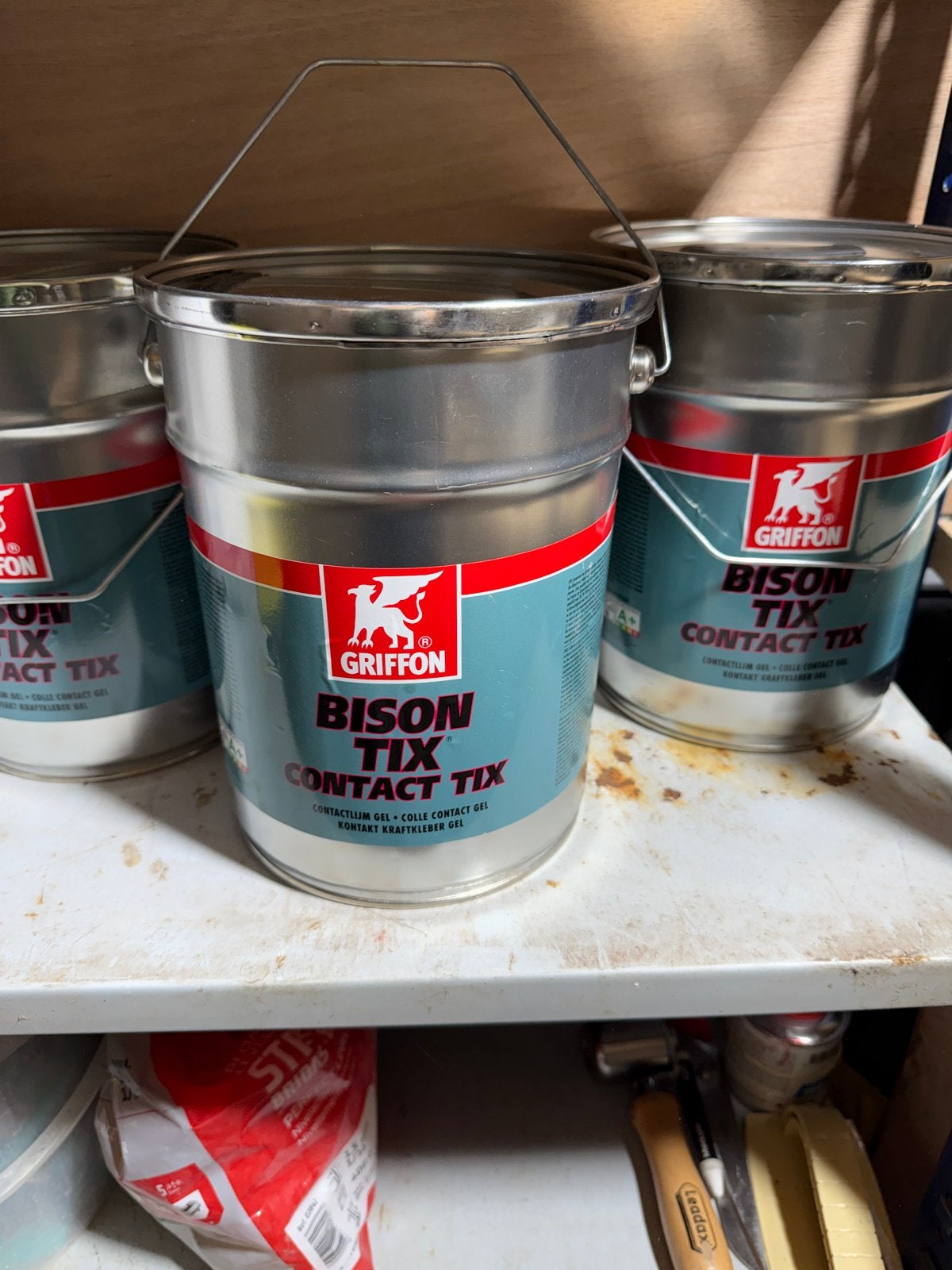 Griffon Bison Tix Contactlijm Gel - Krachtlijm 3x 5 liter, Doe-het-zelf en Verbouw, Ophalen, Nieuw, Overige typen
