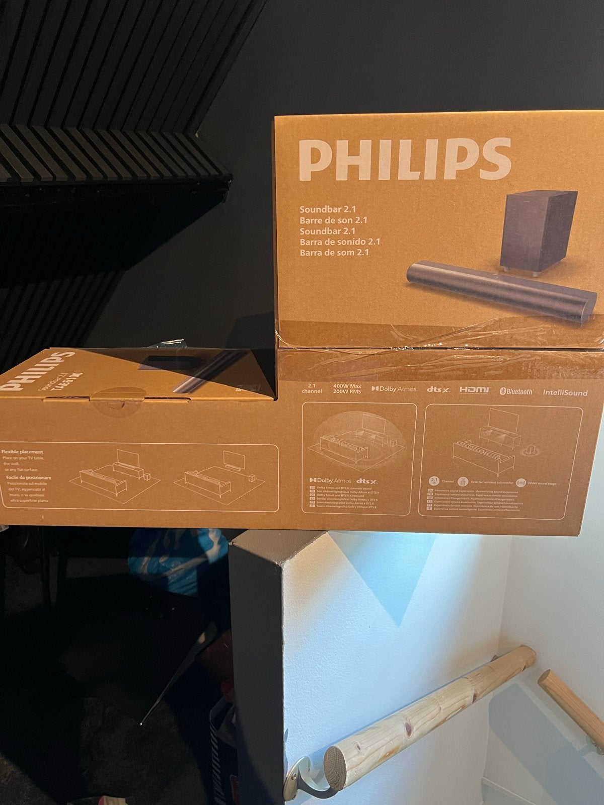 Philips Soundbar 2.1 met Dolby Atmos en DTS:X, Ophalen of Verzenden, Bluetooth, Nieuw