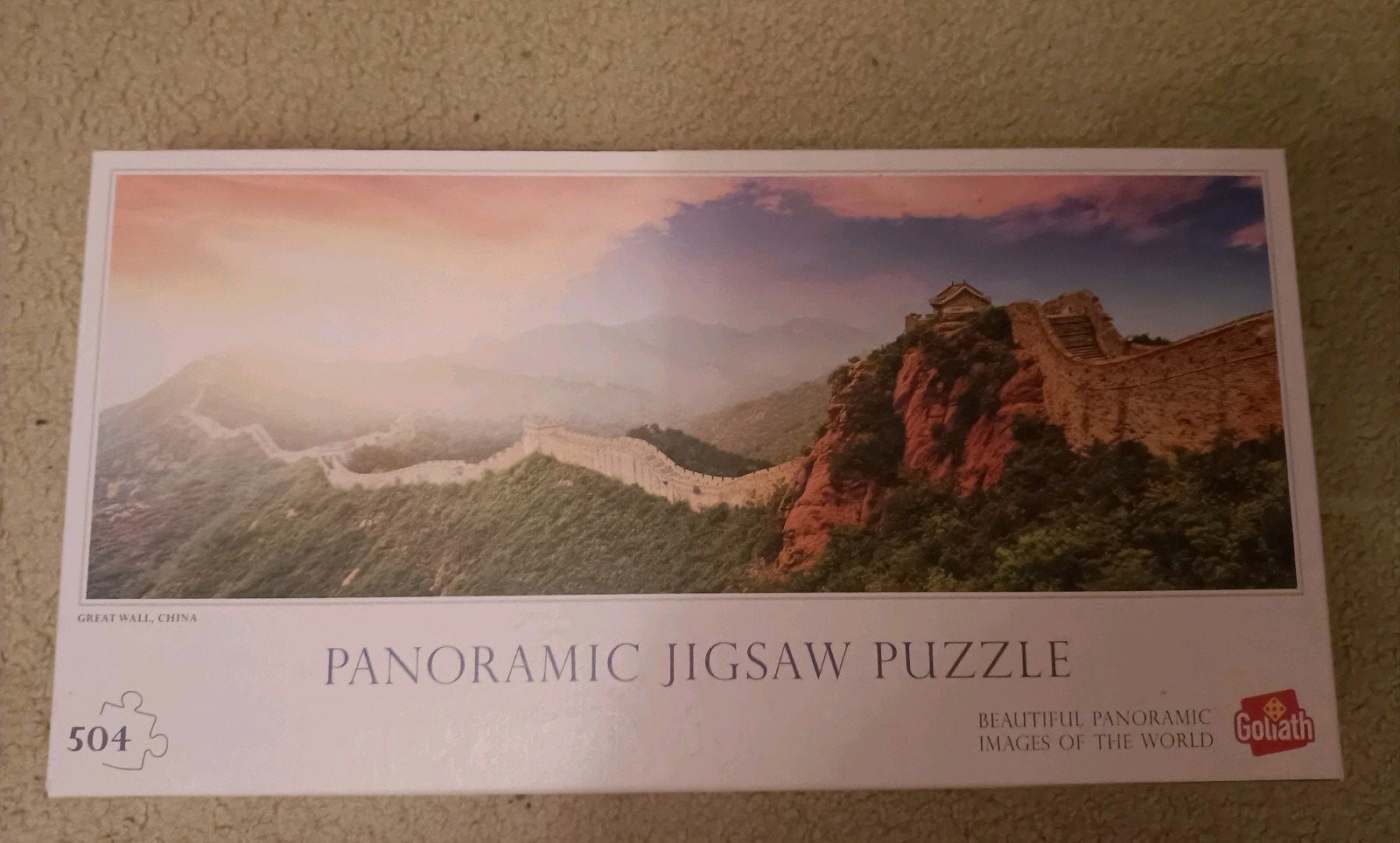Goliath Panoramische Legpuzzel - Chinese Muur 504 stukjes, Ophalen of Verzenden, 500 t/m 1500 stukjes, Zo goed als nieuw, Legpuzzel