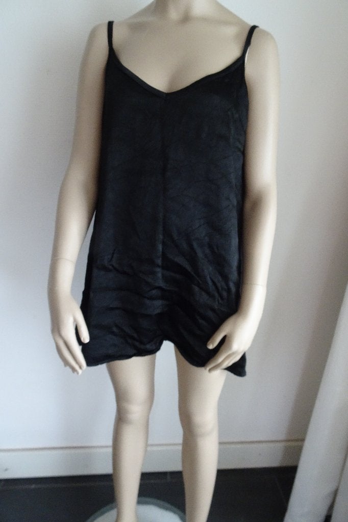 Zwarte top met spaghettibandjes maat XL, Ophalen, Zwart, Maat 46/48 (XL) of groter, Zo goed als nieuw