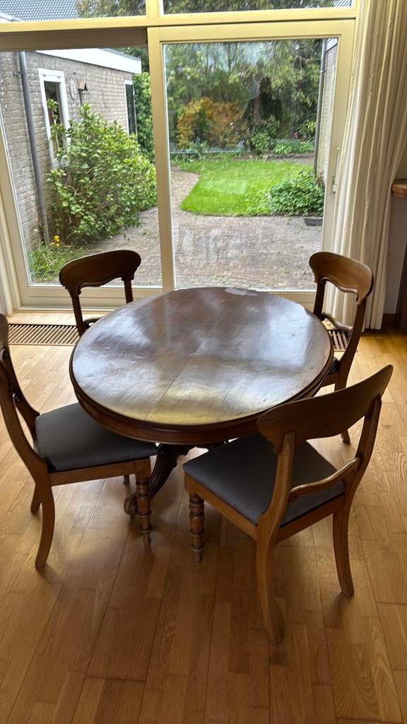 tafel met 4 stoelen, Antiek en Kunst, Ophalen