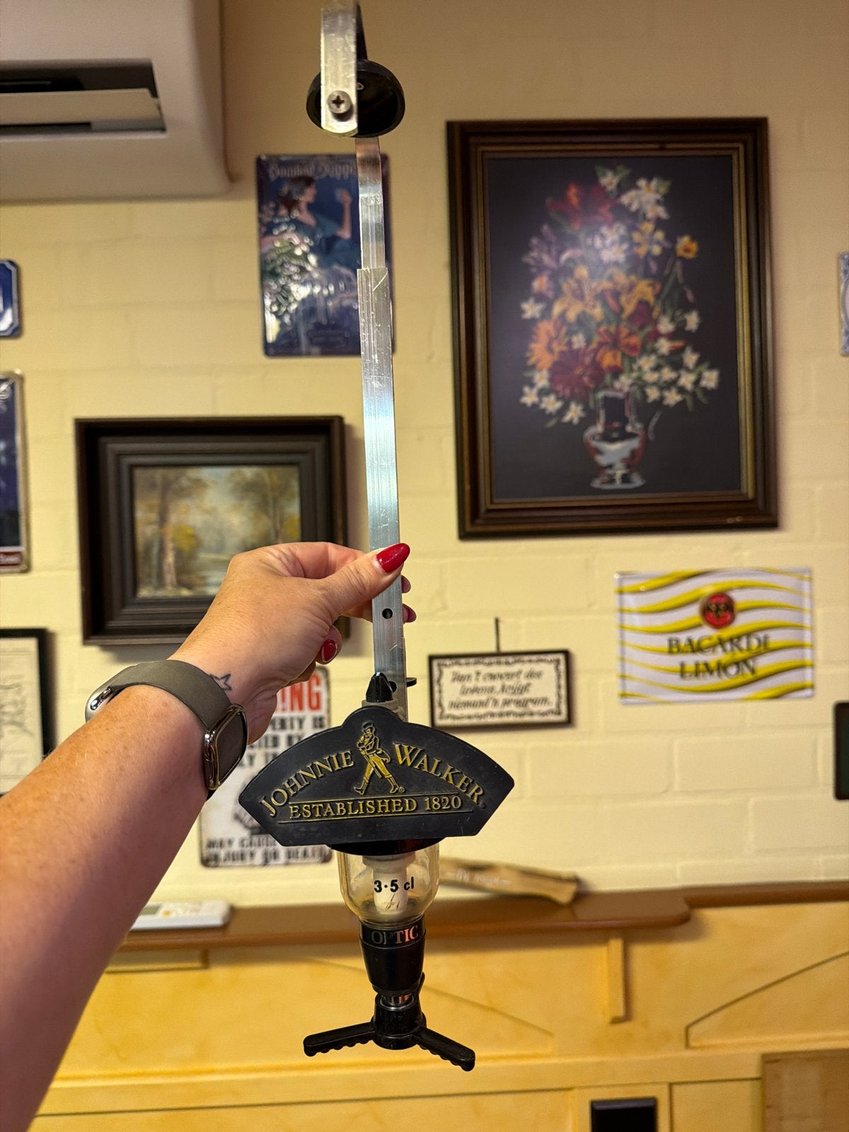 Johnny Walker Non-Drip Dispenser - Vintage Bar Accessoire, Ophalen