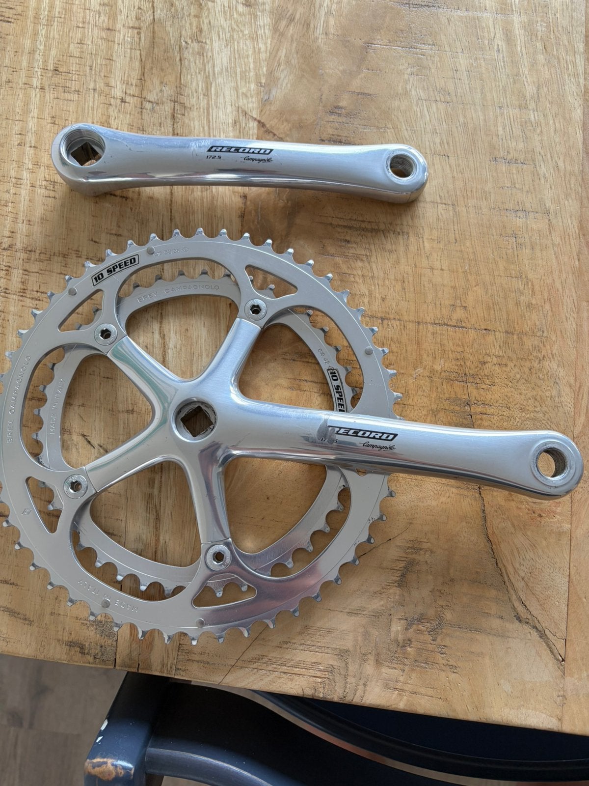 Campagnolo Record 10v crankset 172.5 mm 52-39, Ophalen of Verzenden, Zo goed als nieuw