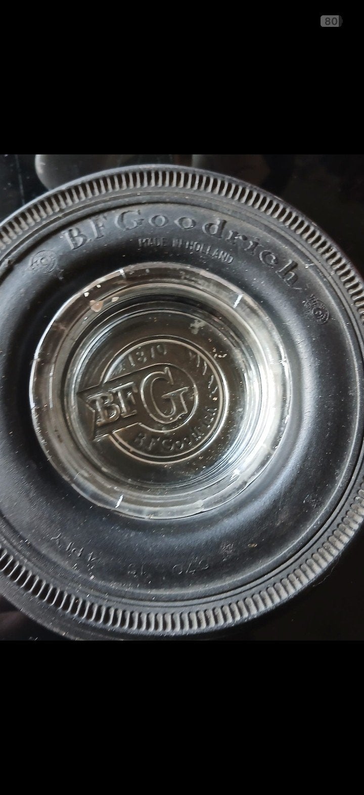 Vintage BF Goodrich asbak - Made in Holland, Verzamelen, Ophalen of Verzenden, Gebruikt