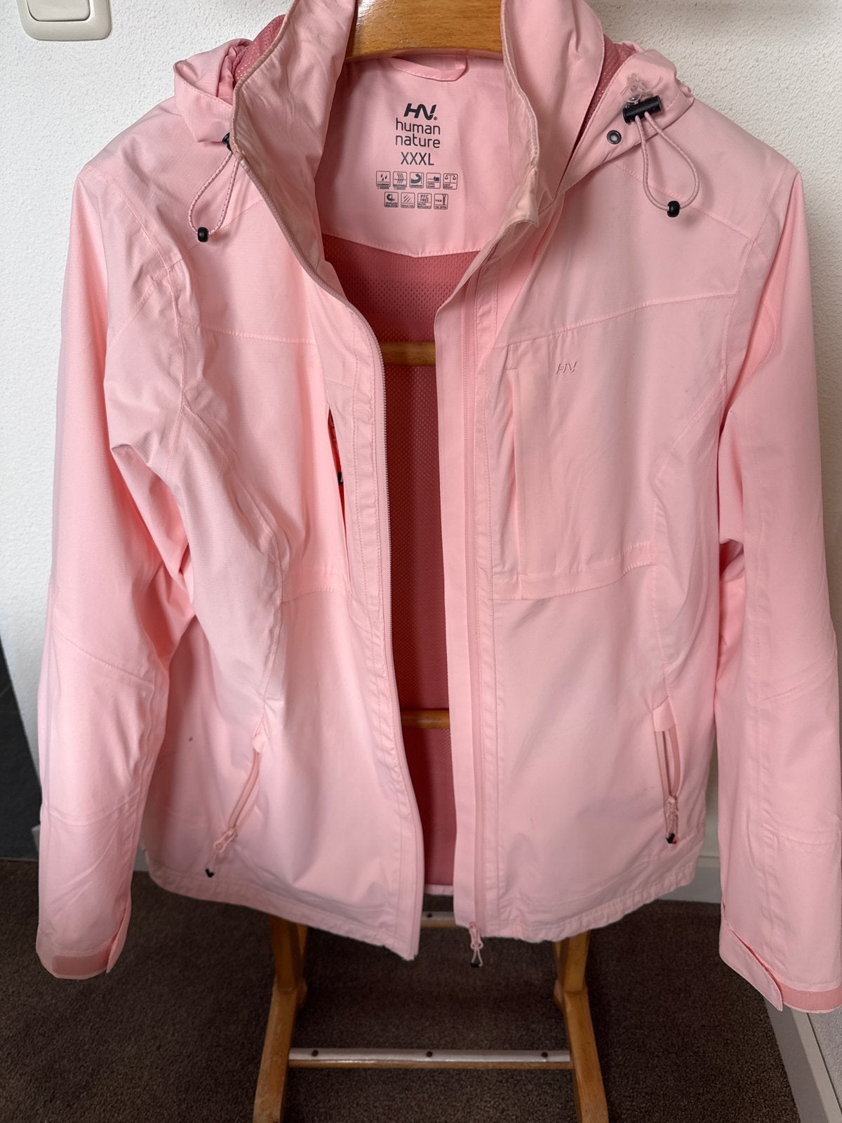 Human Nature Outdoor Jas - Roze - Maat XXXL, Ophalen of Verzenden, Zo goed als nieuw, Maat 46/48 (XL) of groter, Roze