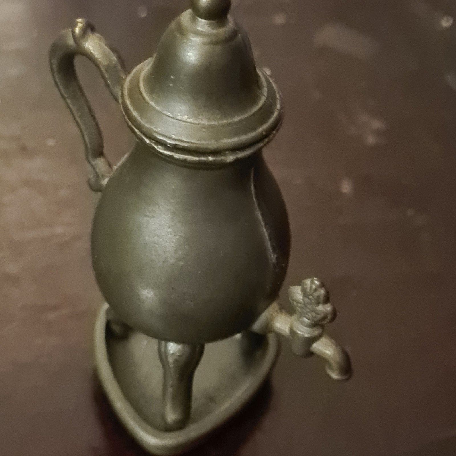 Miniatuur kraantjespot - Decoratief tinnen object, Antiek en Kunst, Antiek | Tin, Ophalen of Verzenden