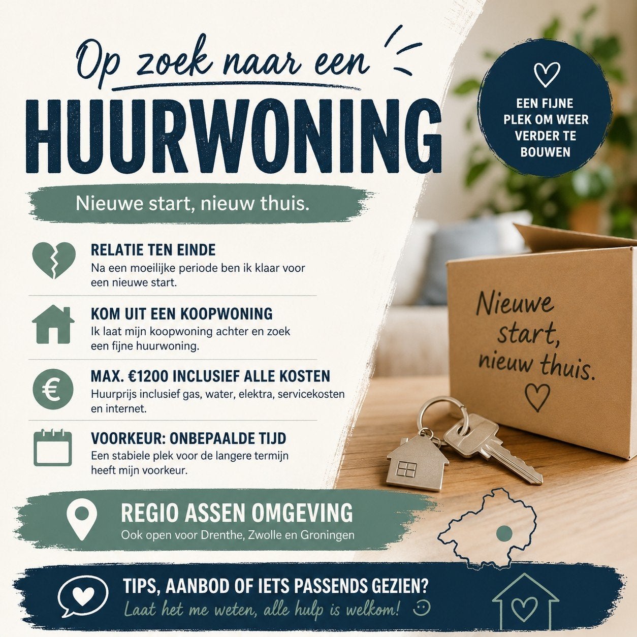 Huurwoning gezocht!