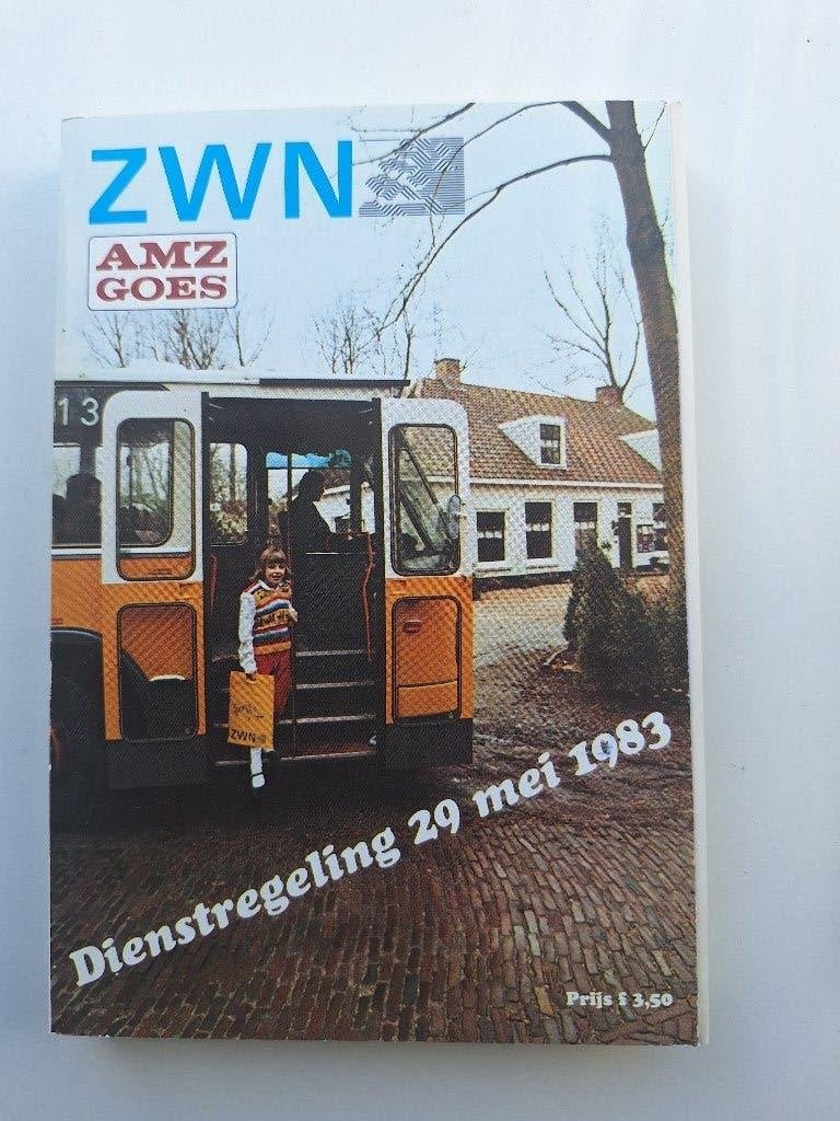 ZWN ZIERIKZEE/GOES DIENSTREGELING - INGAANDE 29 MEI 1983, Ophalen of Verzenden, Zo goed als nieuw, Bus of Metro, Boek of Tijdschrift