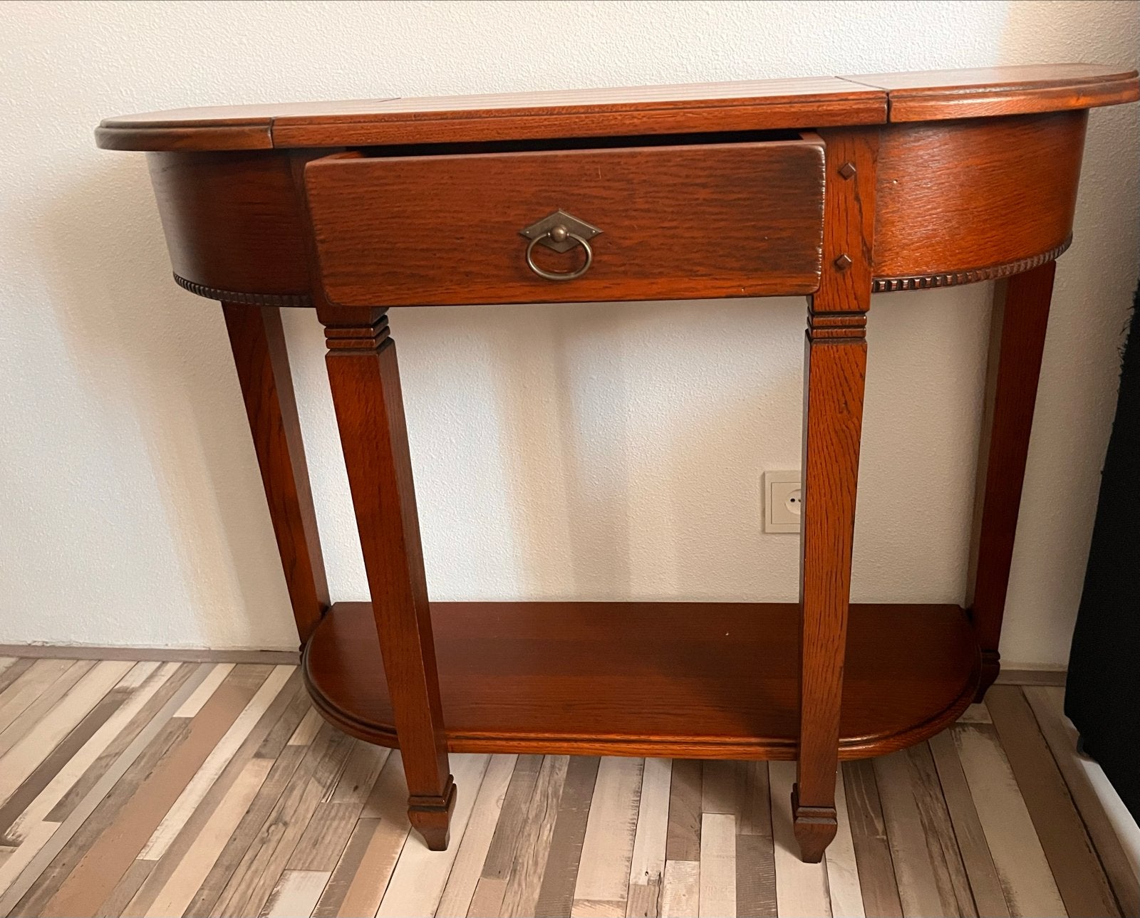 Hal/bijzet/wand tafel. Hout, Huis en Inrichting, Tafels | Bijzettafels, Ophalen, Klassiek, Zo goed als nieuw, 75 cm of meer