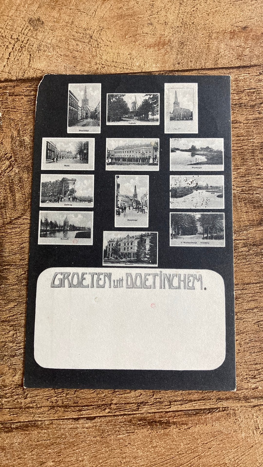 Oude ansichtkaart Groeten uit Doetinchem 1906, Ophalen of Verzenden, Voor 1920, Gelopen, Gelderland