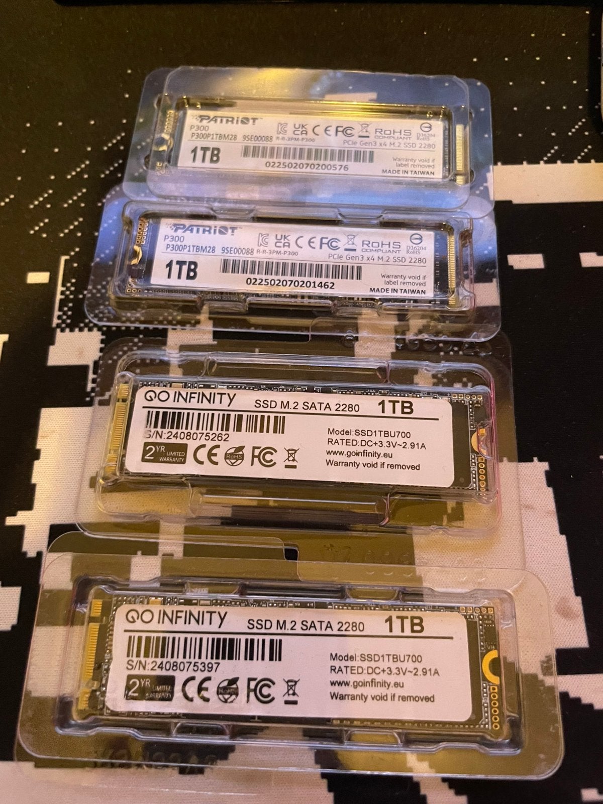 4x losse 1TB m.2 ssd, Intern, Verzenden, SSD, Zo goed als nieuw