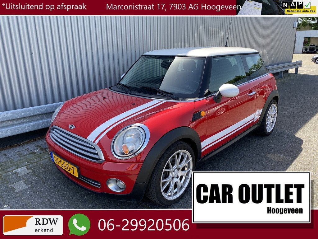 MINI Mini 1.6 Cooper Pepper met Airconditioning, Licht Metaa, Voorwielaandrijving, Gebruikt, 750 kg, 4 cilinders