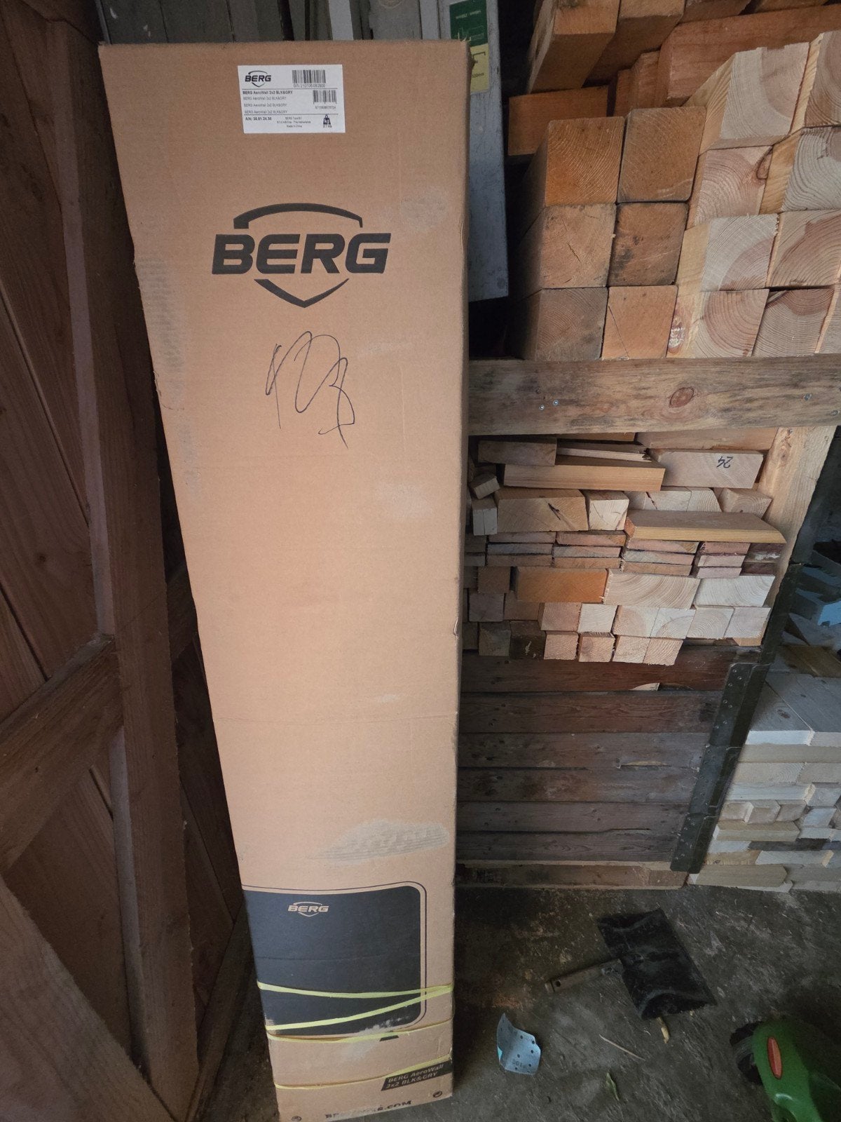 BERG AeroWall 2x2 Black/Grey (excl. trampoline), Ophalen, Nieuw