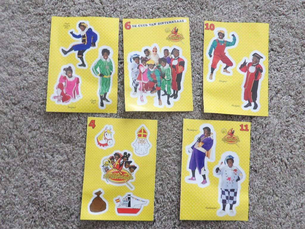 NIEUW 5 verschillende stikkervellen VAN SINTERKLAAS EN PIET, Diversen, Sinterklaas, Ophalen of Verzenden, Nieuw