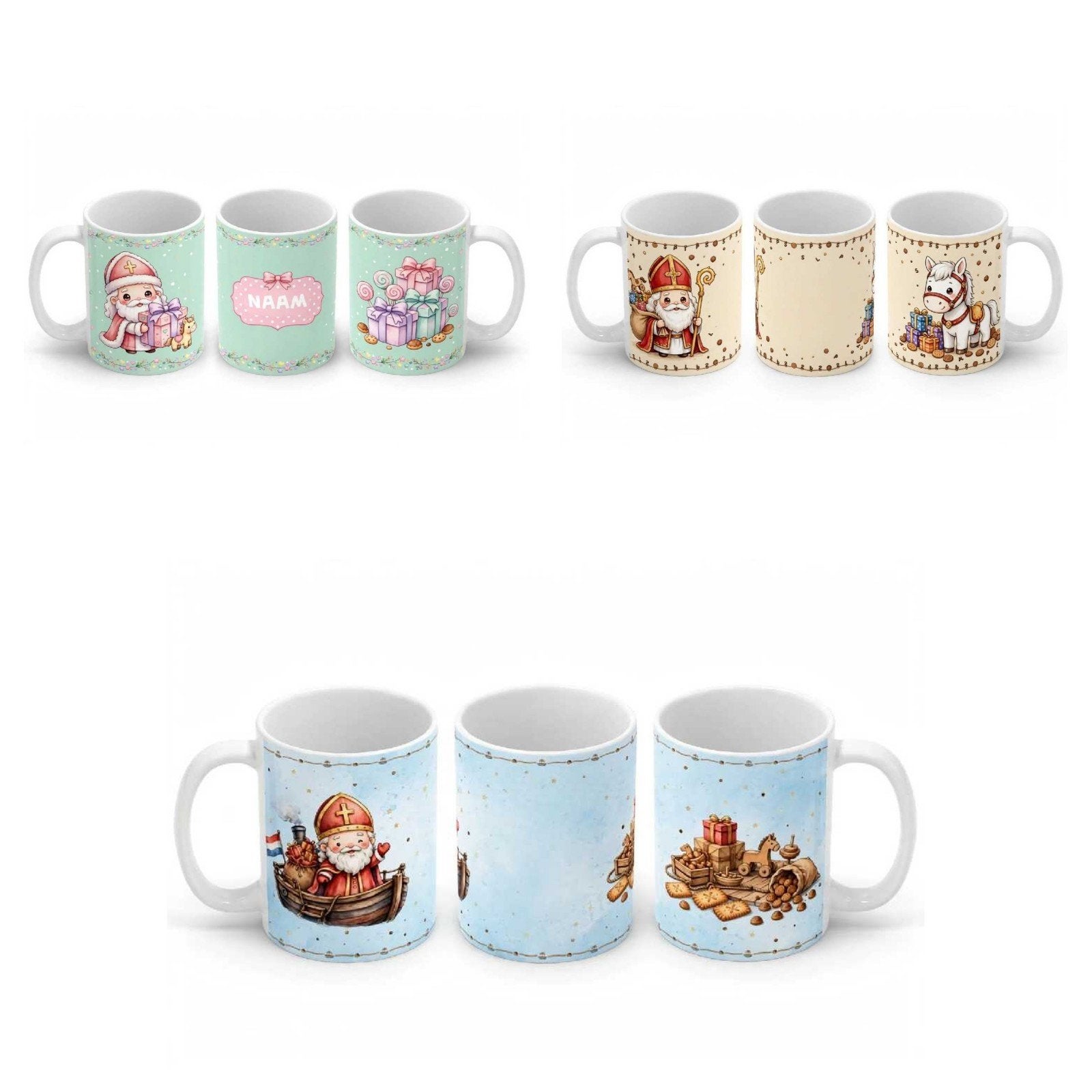 Sinterklaas mokken met naam!, Nieuw, Ophalen of Verzenden, Info@bylinco.nl, By Lin