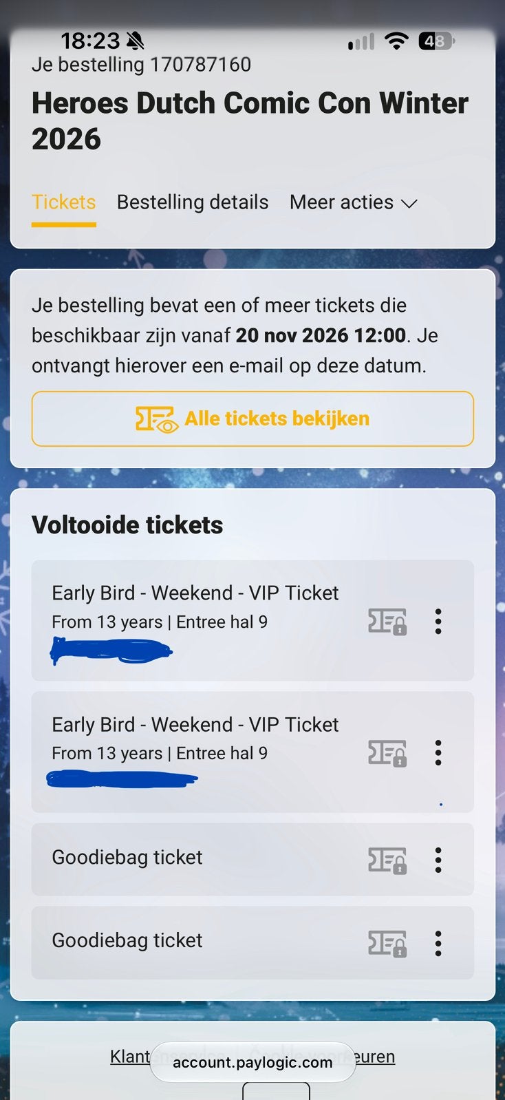 Heroes dutch comic con 2x vip kaarten hele weekend, Twee personen