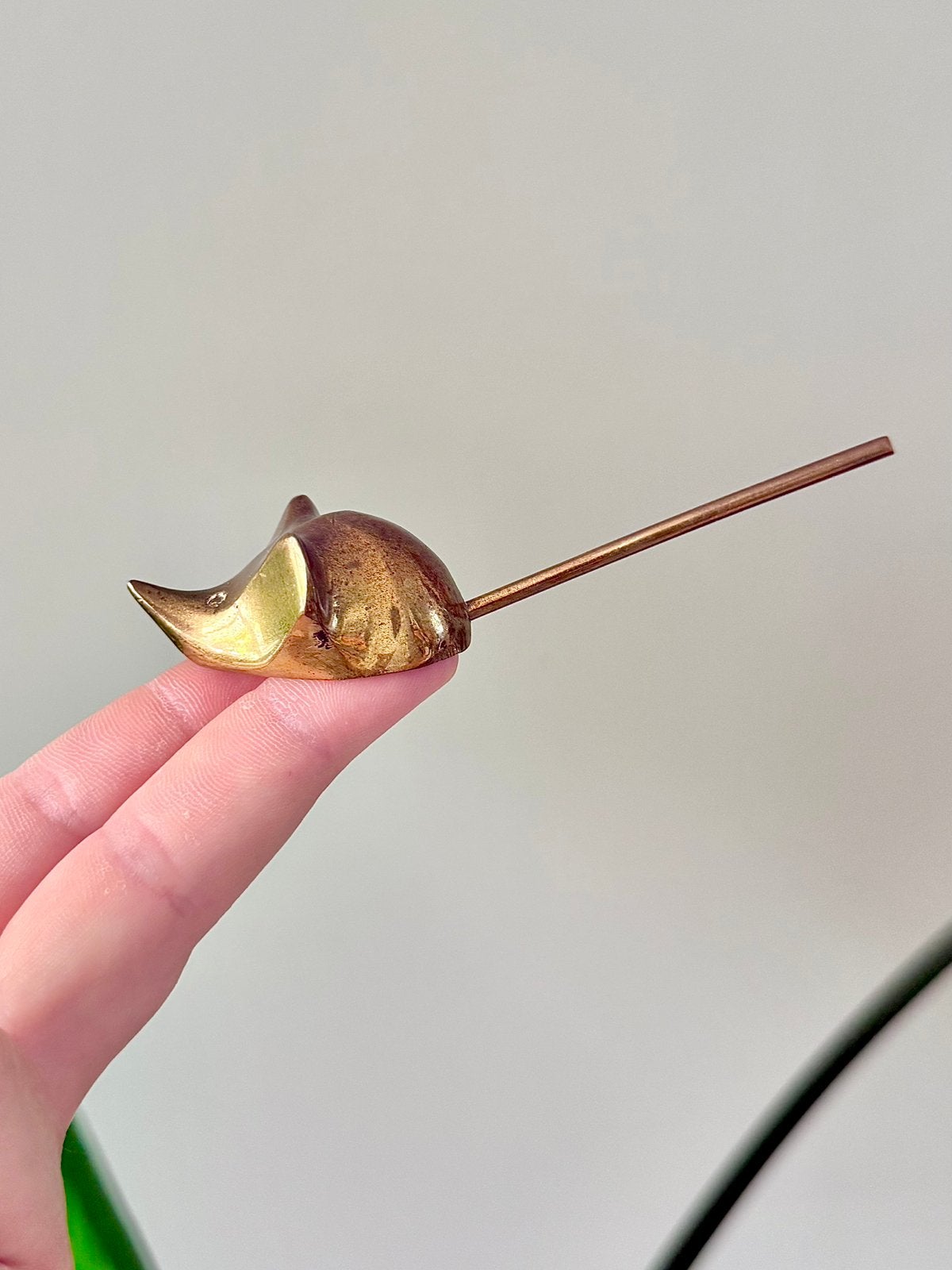 Vintage messing mini muis muisje, Ophalen of Verzenden, Gebruikt, Dier