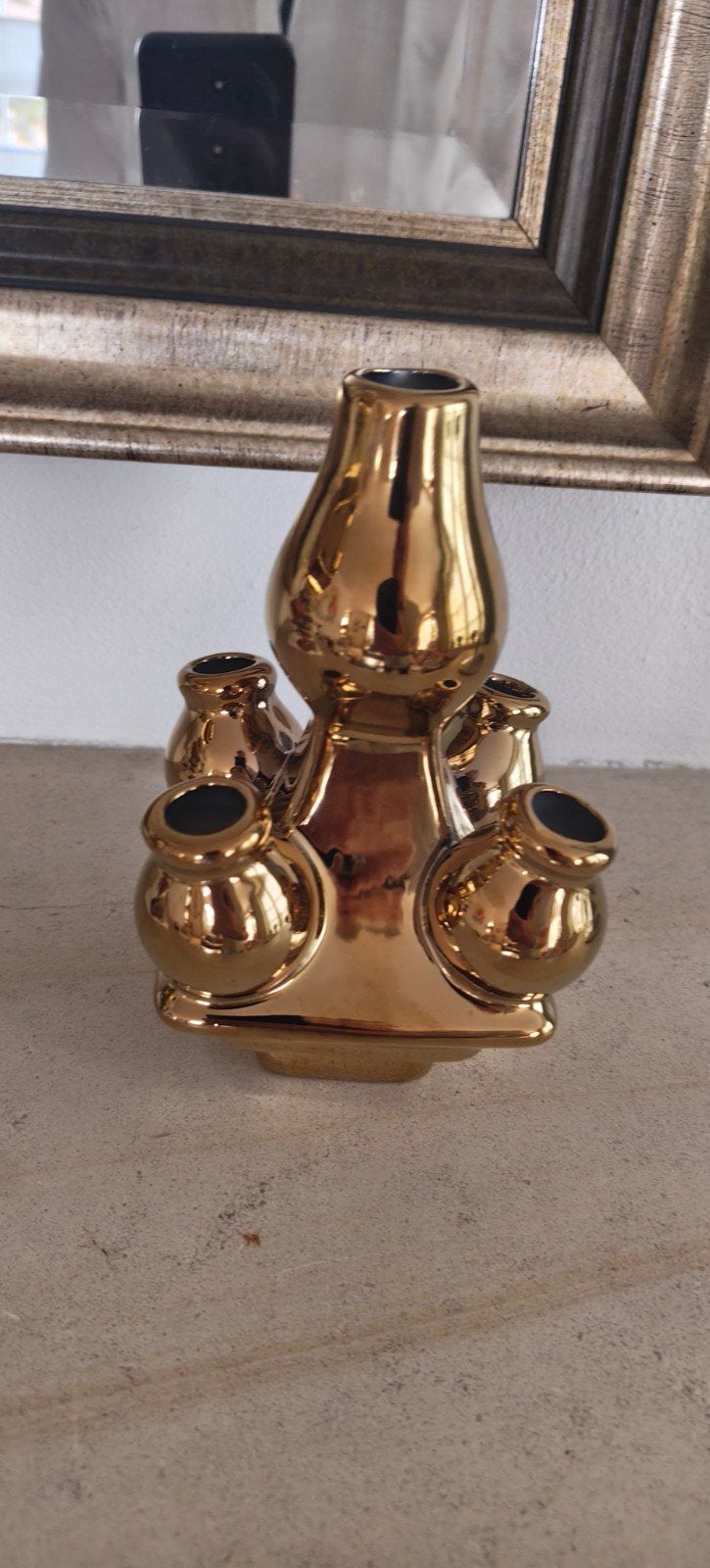 bovenstuk tulpenvaas Heinen goud, Ophalen of Verzenden, Nieuw, Goud, Steen/keramiek