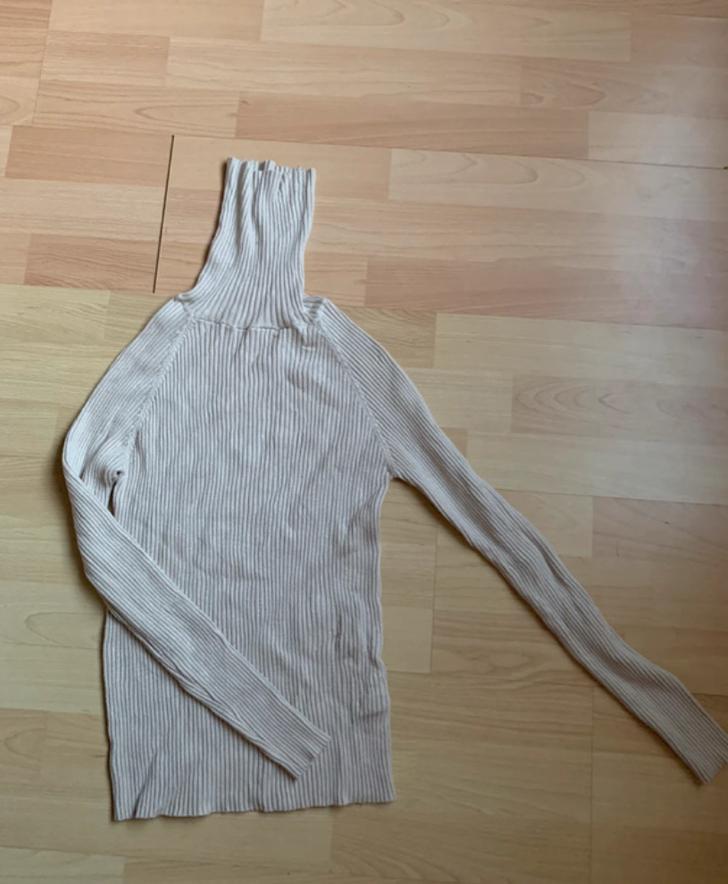 Nieuwe Effeny ribgebreide coltrui - Beige, Verzenden, Nieuw, Maat 38/40 (M), Beige